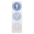 Motifs de cire Croyance Amour Espérance, bleu royal, 9,5x3cm, 1 pce.