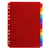 Intercalaires PP transparent couleurs avec porte étiquette A4 12 positions - Couleurs assorties - x 10 - Exacompta