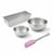 Set de 4 ustensiles de pâtisserie moule à gâteaux bol et spatule Zenker Silver
