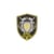 Ecusson thermocollant royal college noir/jaune 4,6cm x 6cm