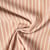 Tissu Polyviscose Seersucker aspect Lin lavé Suzy rayures Blanc sur fond Beige sable