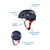 Casque de Vélo et Trottinette Micro Rocket avec Lumière LED et Boucle Magnétique – Taille S