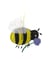 Mini Kit Feutrine Abeille décorative - 12 x 12 cm - Trimits Jaune