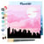 Mini Peinture par Numéro Figured'Art 20x20cm avec cadre New York sous un Ciel rosé - Petit Format