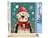 Peinture par Numéro Figured'Art - Petit Pingouin de Noël - Kit de Loisir Créatif DIY Numéro d'Art Complet - 40x50cm toile roulée + châssis en bois à monter
