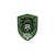 Lot de 3 écussons thermocollants royal college gris/vert 4,6cm x 6cm
