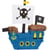 Pinata Bâteau de Pirate Bleu 3D