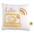 Coussin déco carré 25x25cm en coton blanc