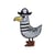 Ecusson petits animaux mouette pirate 2,2cm x 4cm