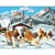 Princesse - Canevas antique 50x65 cm chiots St Bernard