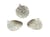 4 Breloques rondes martelées forme incurvée 30*26mm argent vieilli