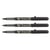 Lot de 3 stylos roller V Ball VB7 encre liquide pointe moyenne noir