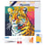 Mini Diamond Painting Broderie Diamant Figured’Art 25x25cm toile tendue sur châssis en bois - diamants ronds - Léopard Abstrait Pop Art