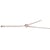 Chaîne à maillons métal av.fermoir, ø2mm, or rose, 78cm, + rallonge 5cm, 1 pce.