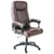 Fauteuil de Bureau Marron Foncé en Similicuir Siège Inclinable Réglable en Hauteur Rembourrage Epais Pivotant