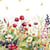 Lot de 4 serviettes en papier découpage collage 33 cm CHAMP DE FLEURS F 209
