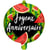 Ballon Aluminium Hélium Joyeux Anniversaire Pastèque - 45 cm