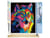 Peinture par Numéro Figured'Art - Loup Pop Art - Kit de Loisir Créatif DIY Numéro d'Art Complet - 40x50cm toile roulée + châssis en bois à monter