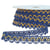 Bobine 25m Galon robe fil métallisé Bleu marine 14mm