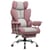 Chaise gaming réglable COMHOMA - PU - Rose - Hauteur assise 50-57 cm