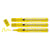 Lot de 3 marqueurs permanents - EDDING - Pointe ronde 1,5-3 mm - Corps aluminium - Jaune