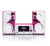 Chaîne Hi-fi - LENCO MC-020 PRINCESS - Rose, Blanc - 10 W