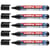 Lot de 5 marqueurs pour tableaux blancs - EDDING - Noir - Pointe 1,5-3 mm