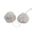 Pompon fourrure artificielle 50x60mm gris clair