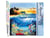 Peinture par Numéro Figured'Art - Dauphins dans le lagon - Kit de Loisir Créatif DIY Numéro d'Art Complet - 40x50cm sans châssis en bois