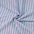 Tissu aspect Lin rayé Bleu ciel