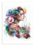 Affiche 50 x 70 cm -  Watercolor Tropical woman - Chromatic fusion studio