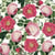 Lot de 4 serviettes en papier découpage collage 33 cm FLEUR ROSE ROUGE F 115