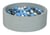 Piscine à balles Aire de jeu + 300 balles blanc, bleu clair, gris - Velinda