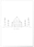 Affiche Line Art Taj Mahal | A3 : 29,7x42cm