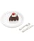 Gâteau au chocolat miniature dans assiette + couverts - Rico Design Bois