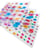 Stickers strass couleurs vives 0,6 à 1,4 cm 196 pièces