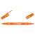 Lot de 6 feutres double pointe 0,8 mm et 0,3 mm - TOMBOW - TwinTone - Orange