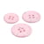 Lot de 3 boutons rond 4 trous bouteilles recyclées rose layette
