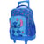 Sac à dos à roulettes Stitch Hawaii Bleu 43 CM 2 compartiments