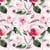Lot de 4 serviettes en papier découpage collage 33 cm FLEUR ROSE ROUGE F 801