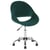 Chaise à Roulettes Design en Velours Vert Foncé avec Pied Réglable en Métal Chromé Ergonomique et Idéale pour Coin Bureau Glamour Moderne Beliani