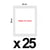 Lot de 25 passe partout pour cadre 20 x 30 cm ext - 13 x 18 cm int - blanc