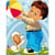 Princesse - Canevas antique 50x65 cm Attraper le balon