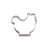 Nonnette poule - inox - 95 x 90 x 30 mm