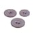 Lot de 3 boutons rond 2 trous bouteilles recyclées gris anthracite