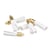 Mini pompons 6 pièces blanc 2,5cm