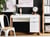 Bureau Panneau de particules de bois Marron/blanc JOHNSON - Beliani