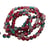 Fil de 105 Perles ronde en verre craquelé cristal 8 mm VERT ROUGE