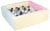 Piscine à balles carrée avec 300 balles – rose, bleu, jaune p/noir, blanc, transparent, argent - Velinda
