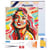 Mini Diamond Painting Broderie Diamant Figured’Art 25x25cm toile tendue sur châssis en bois - diamants ronds - Blonde Pop Art